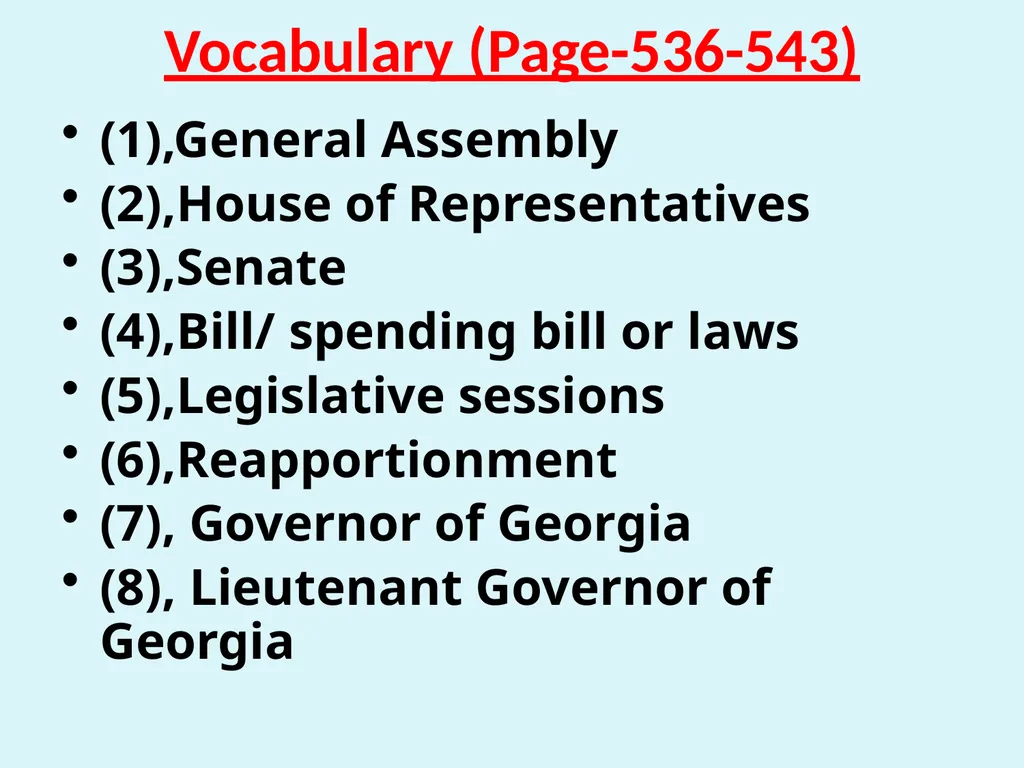 Standard-SS8CG2: The Student will analyze the role - slide 4 of 13