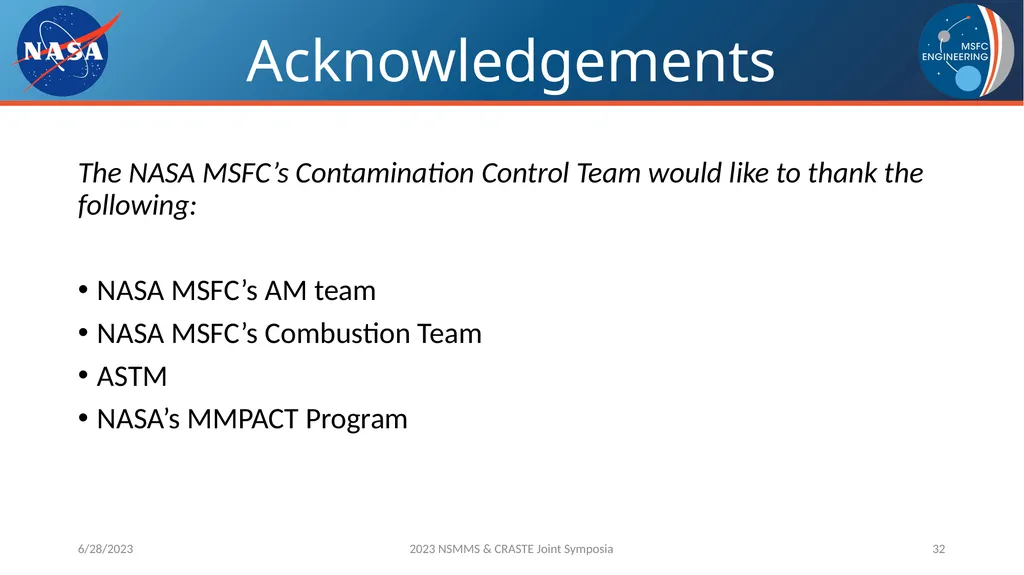 AM Powder Flowability Capabilities at NASA - slide 32 of 33