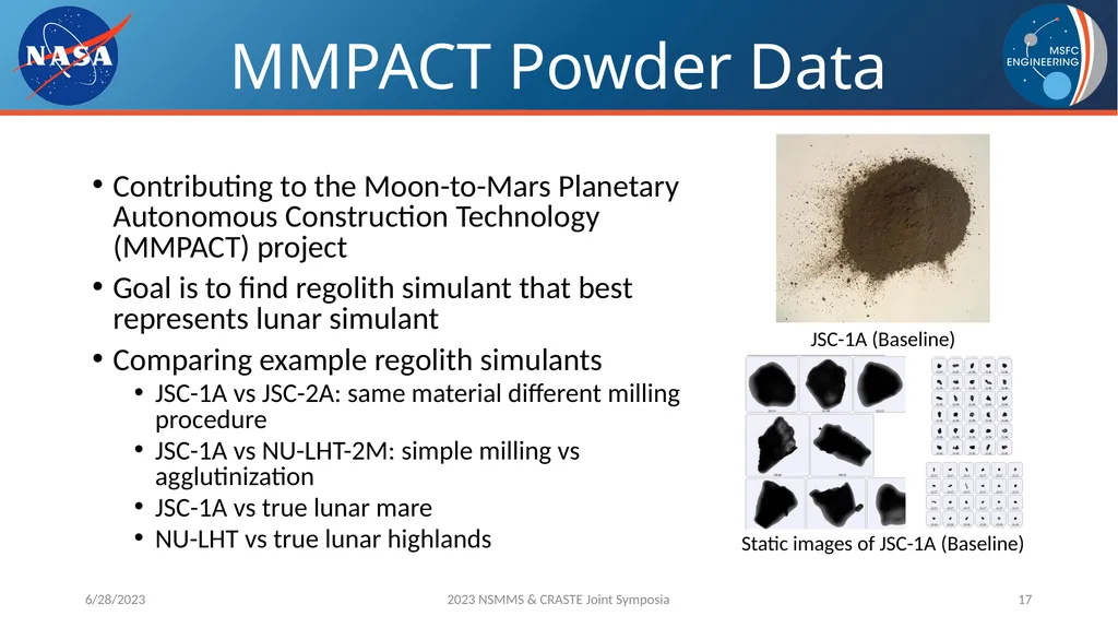 AM Powder Flowability Capabilities at NASA - slide 17 of 33