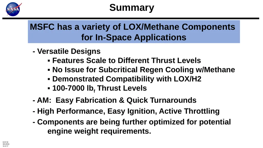 JANNAF In-Space Chemical Propulsion Technical - slide 15 of 16