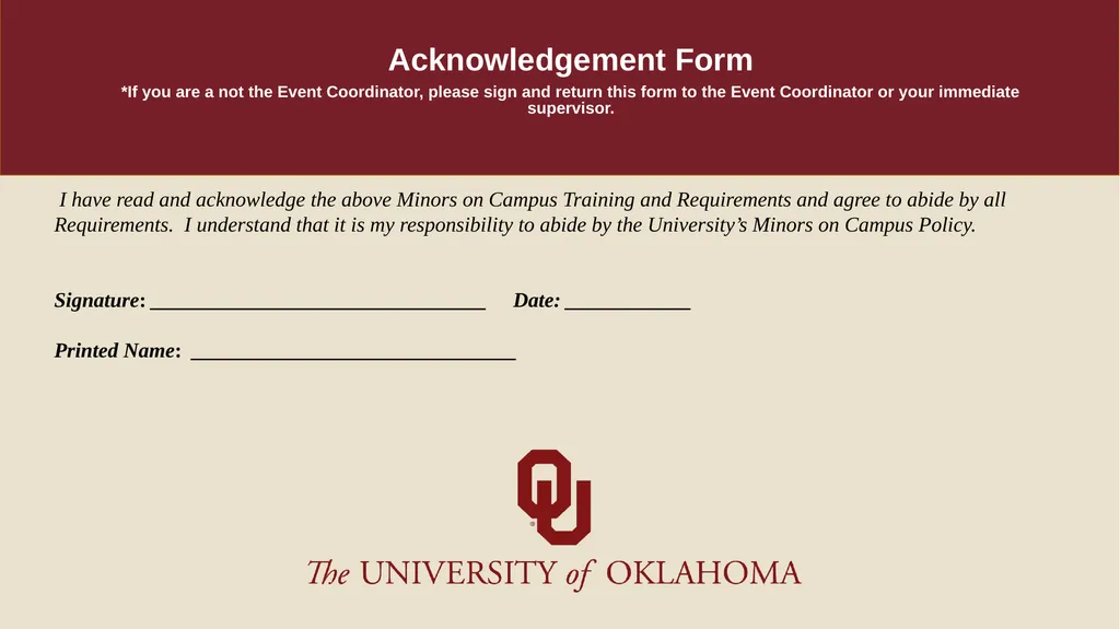 Minors on Campus Training for University Students - slide 26 of 27