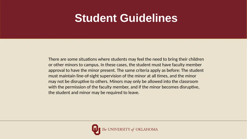 Minors on Campus Training for University Students - slide 22 of 27
