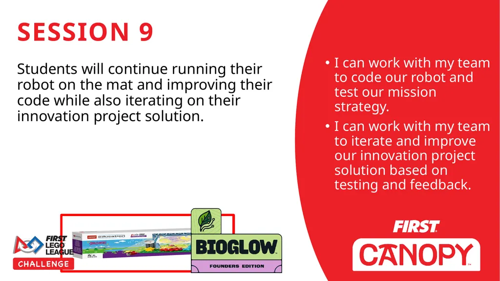 SESSION 9 I can work with my team to code - slide 1 of 10
