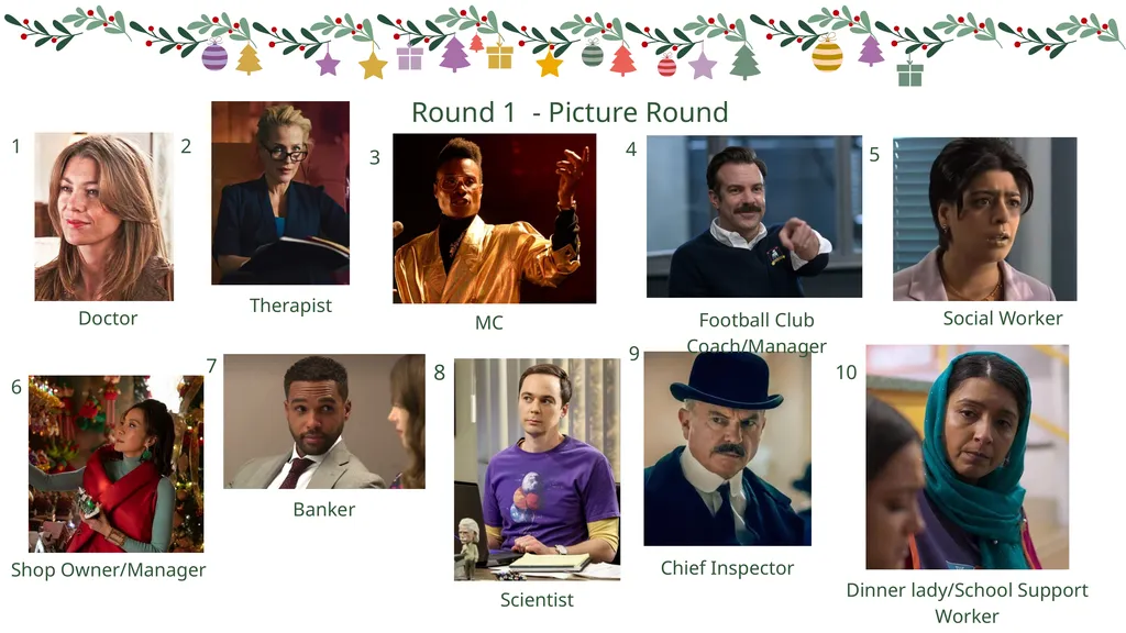 FESTIVE CAREERS QUIZ Round 1 - Picture Round Write - slide 8 of 12