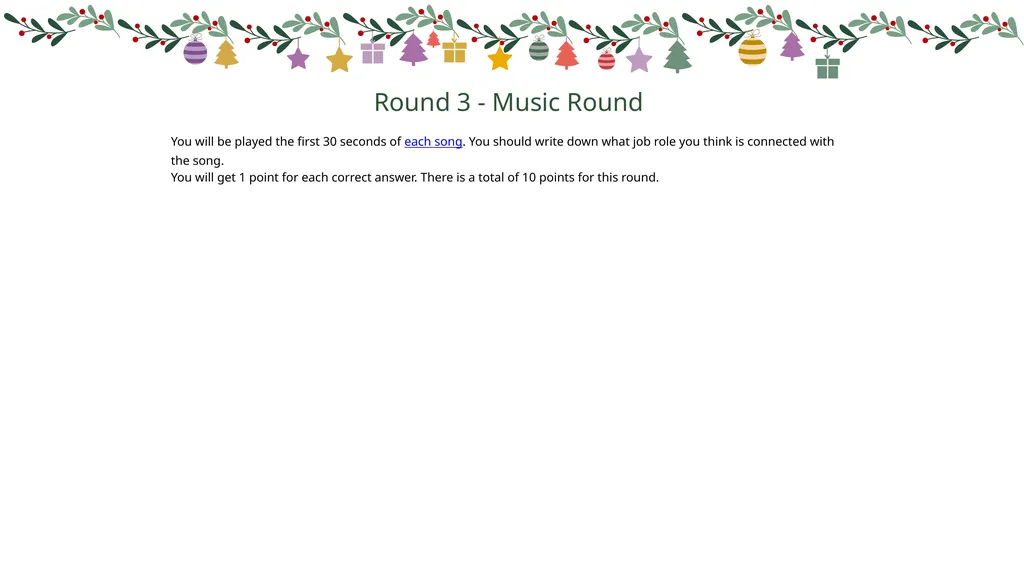FESTIVE CAREERS QUIZ Round 1 - Picture Round Write - slide 4 of 12