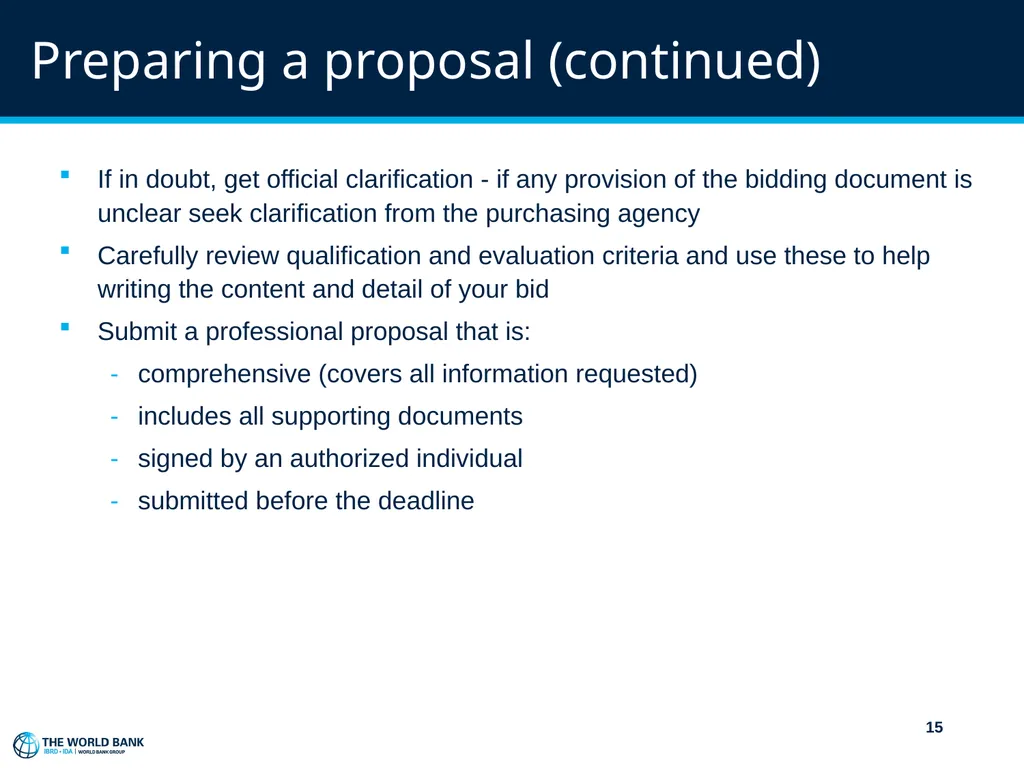 World Bank Procurement Framework & Business - slide 16 of 25