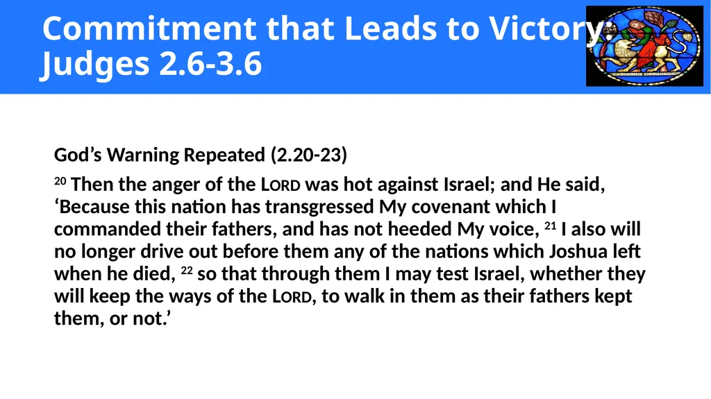 Setting the Direction God raised up the - slide 13 of 17