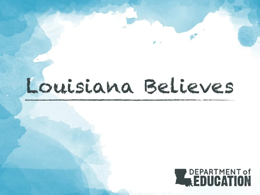 2 Louisiana Believes The Department is providing