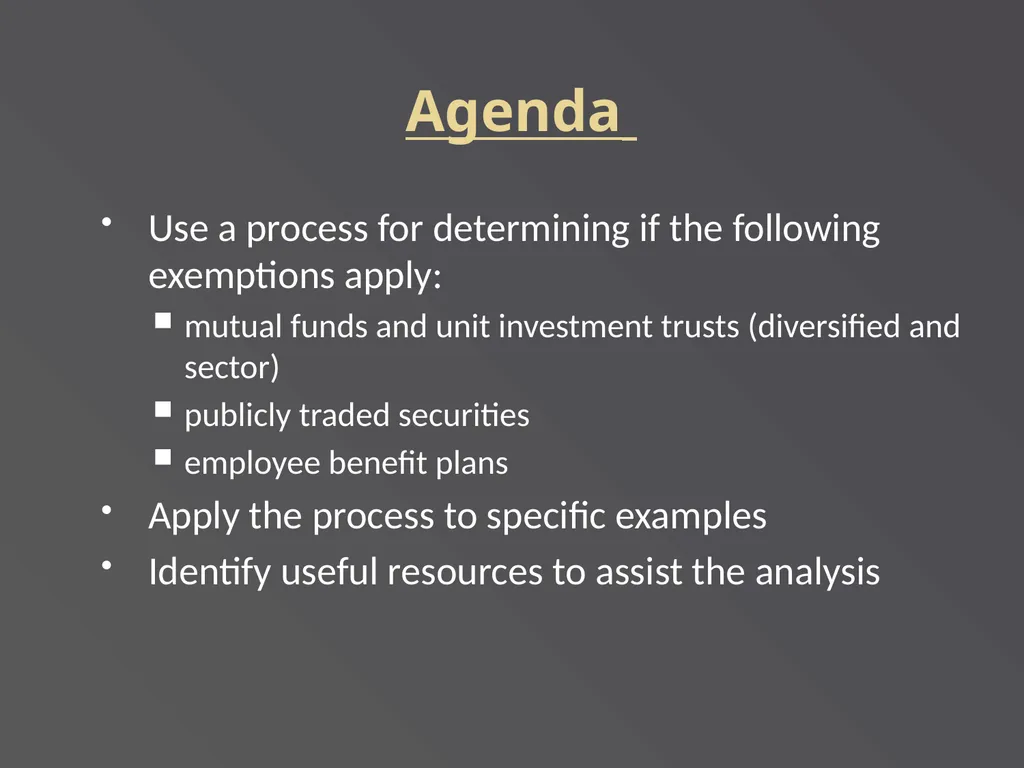 Applying Commonly Used Exemptions at 5 CFR part - slide 11 of 61