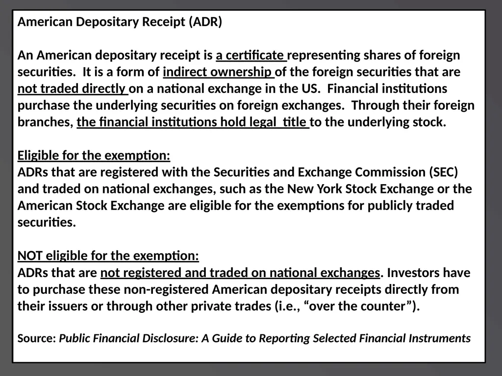 Applying Commonly Used Exemptions at 5 CFR part - slide 45 of 61