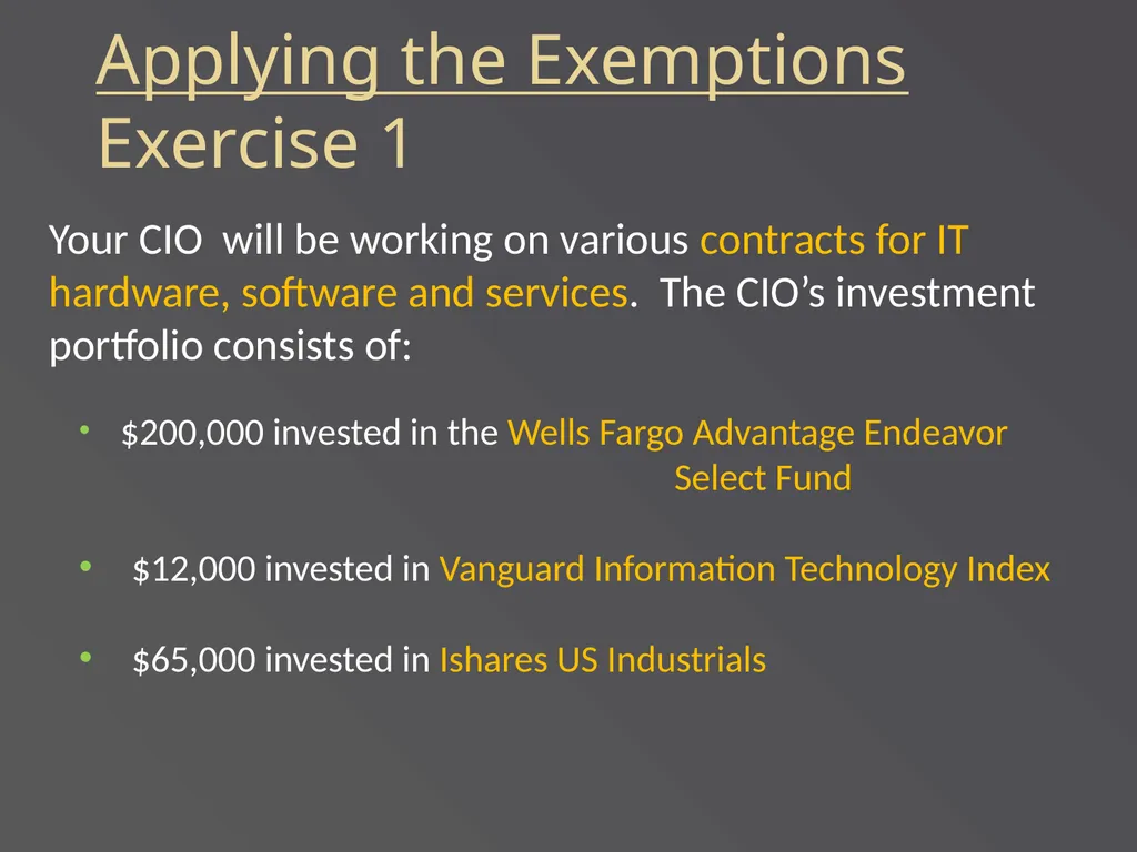 Applying Commonly Used Exemptions at 5 CFR part - slide 14 of 61