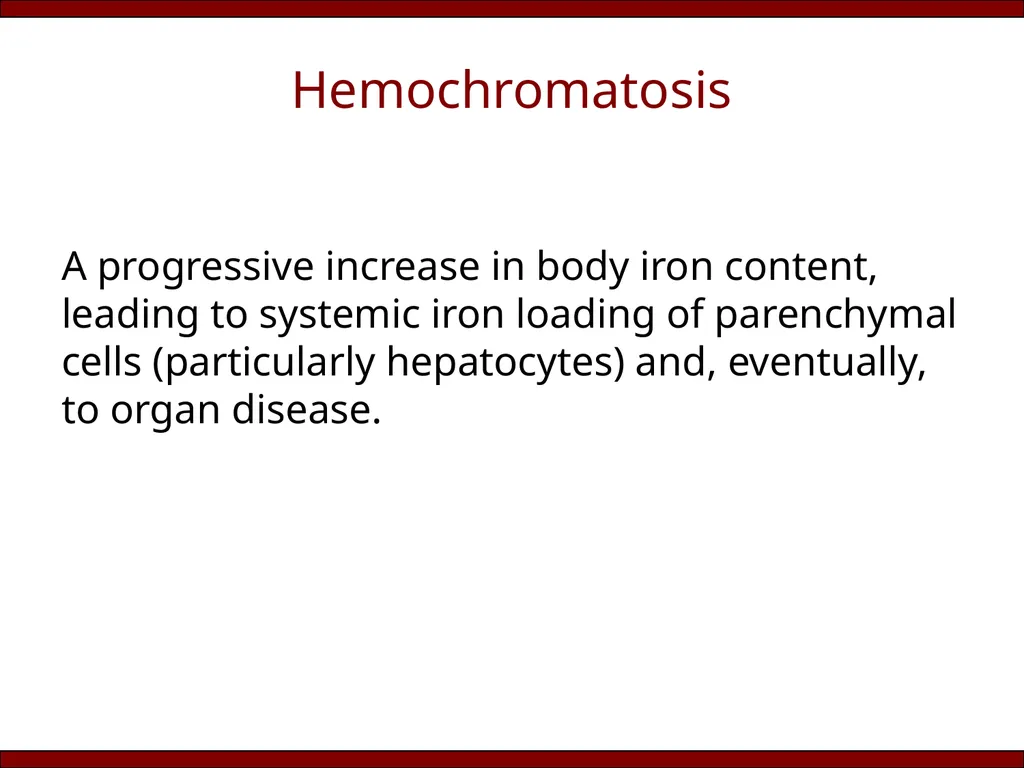 Does (HFE) hemochromatosis exist in India? Rakesh - slide 2 of 20