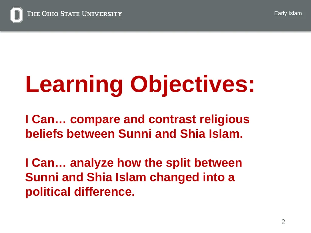 Karbala and the Sunni-Shia Split Thomas Nitz - slide 2 of 12