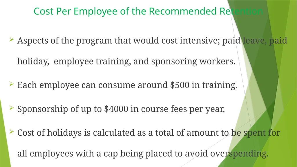 Improving Employee Retention Rate Name Institution - slide 12 of 14