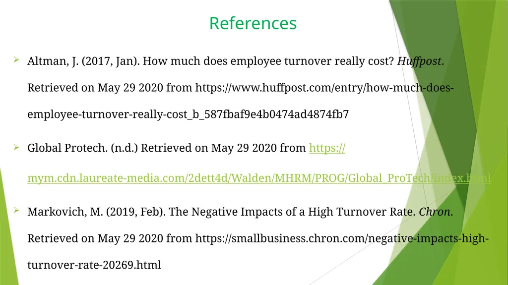 Improving Employee Retention Rate Name Institution - slide 14 of 14