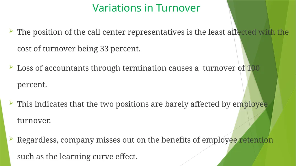 Improving Employee Retention Rate Name Institution - slide 5 of 14