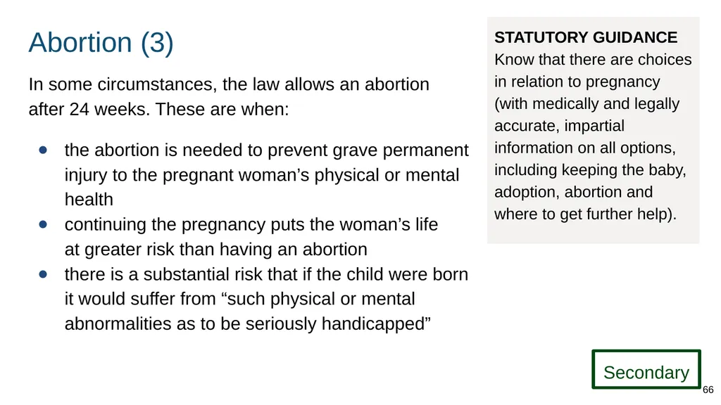 Teaching about intimate and sexual relationships, - slide 66 of 105