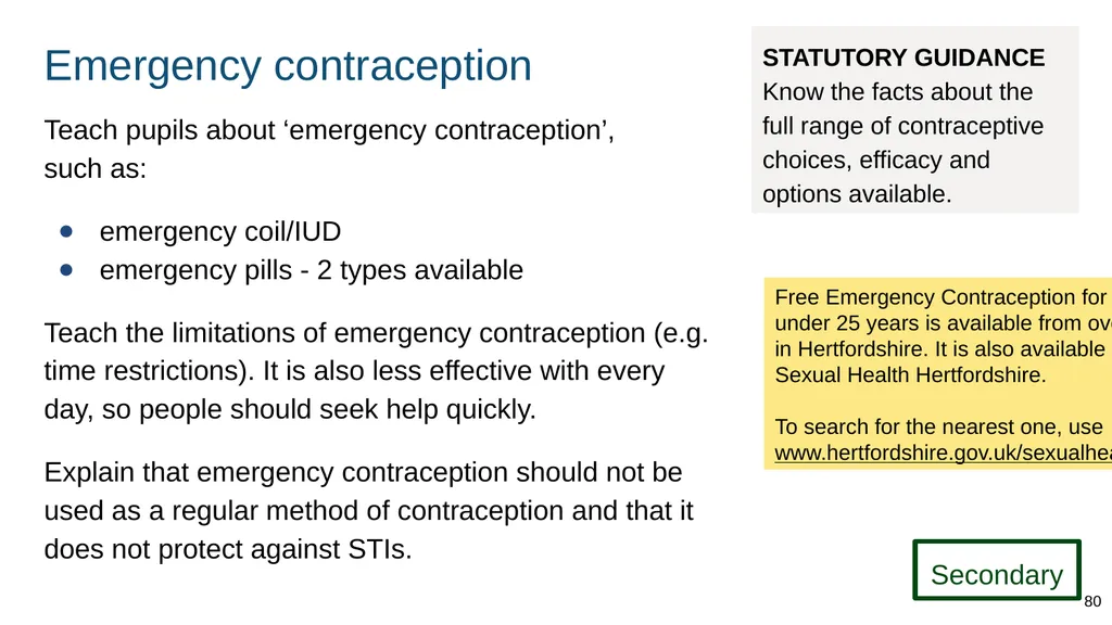 Teaching about intimate and sexual relationships, - slide 80 of 105