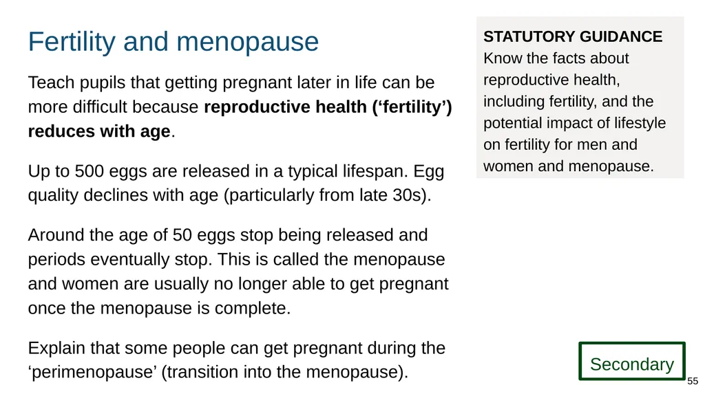 Teaching about intimate and sexual relationships, - slide 55 of 105