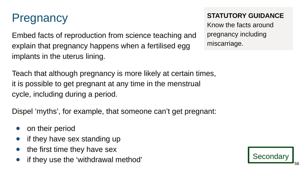 Teaching about intimate and sexual relationships, - slide 56 of 105