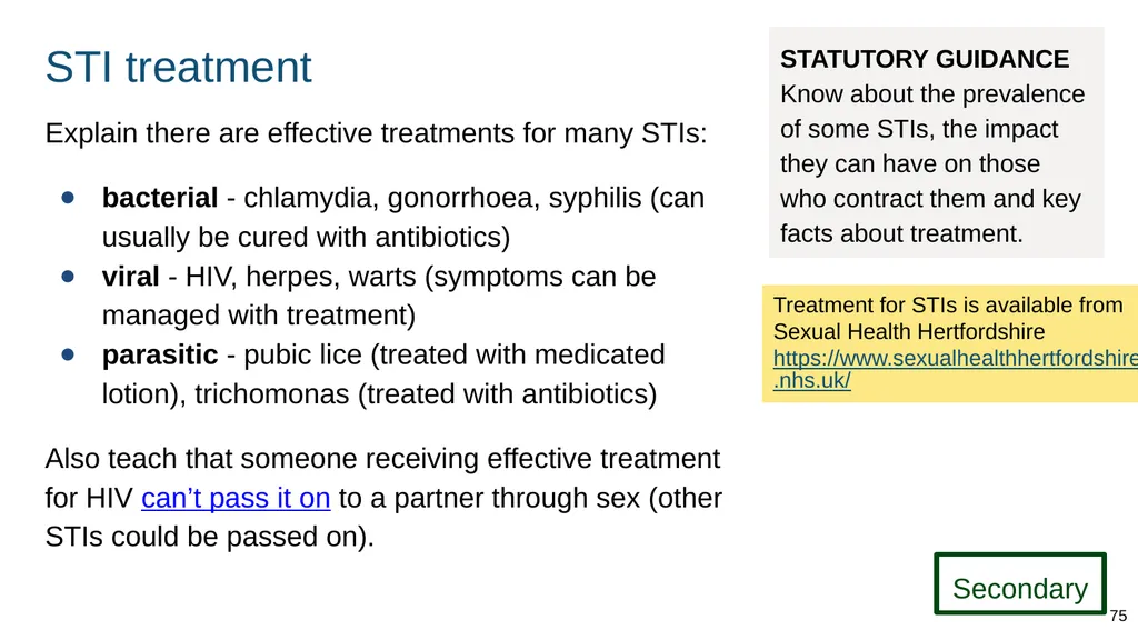 Teaching about intimate and sexual relationships, - slide 75 of 105