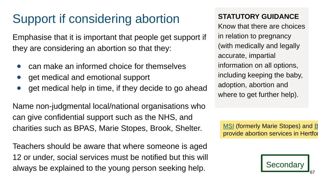Teaching about intimate and sexual relationships, - slide 67 of 105