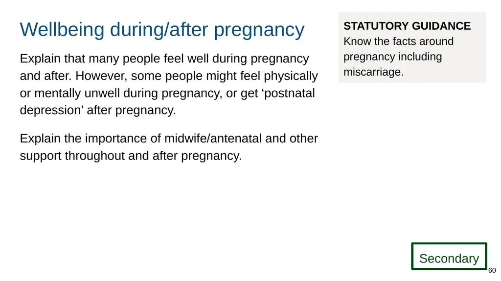 Teaching about intimate and sexual relationships, - slide 60 of 105
