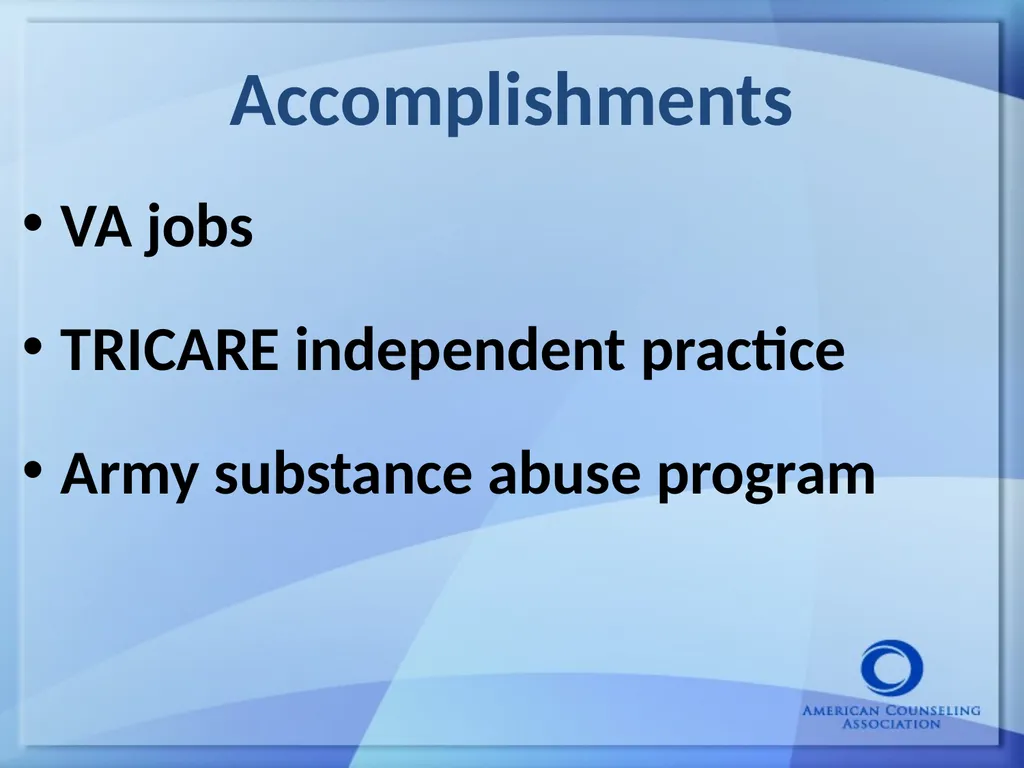 Keeping Up With the Counseling Profession: Current - slide 10 of 45