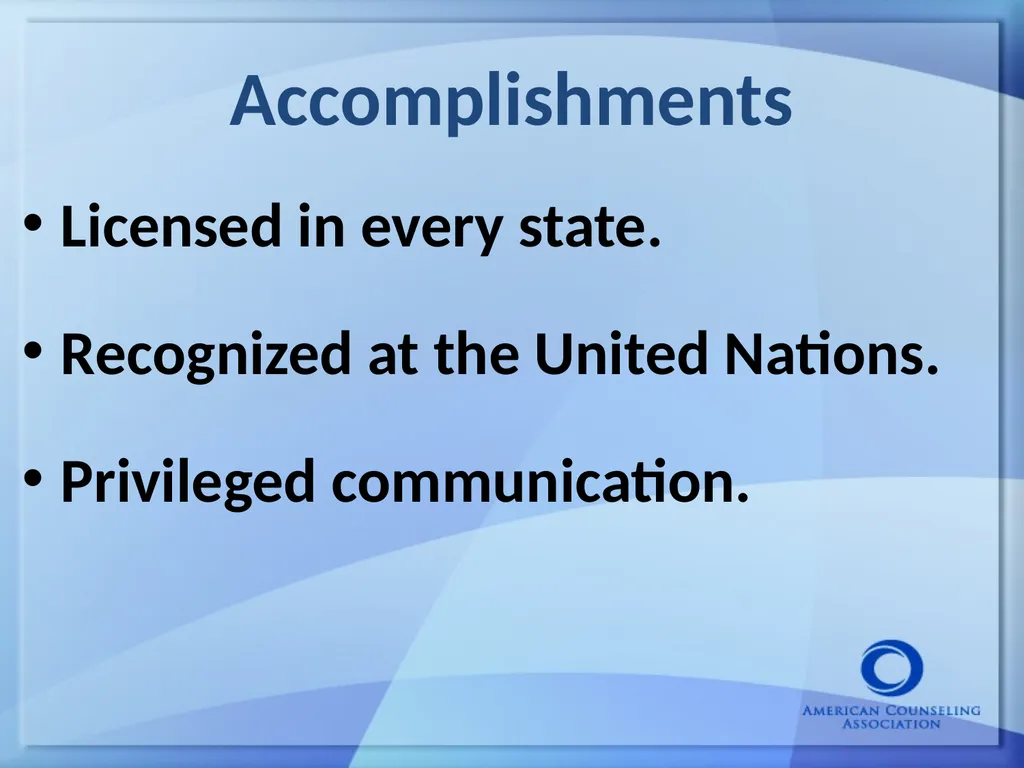 Keeping Up With the Counseling Profession: Current - slide 9 of 45