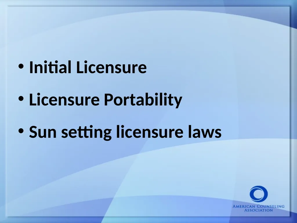 Keeping Up With the Counseling Profession: Current - slide 6 of 45