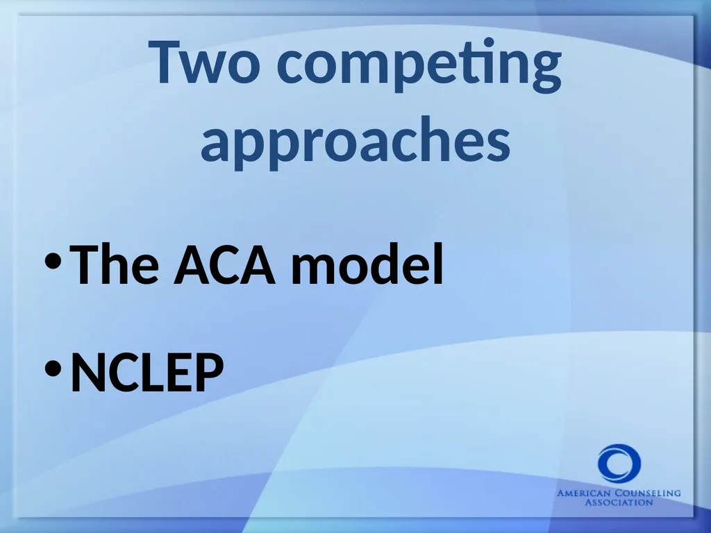 Keeping Up With the Counseling Profession: Current - slide 21 of 45