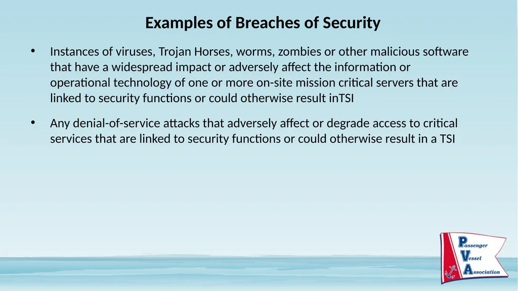 Passenger Vessel Association Cyber Security - slide 21 of 37