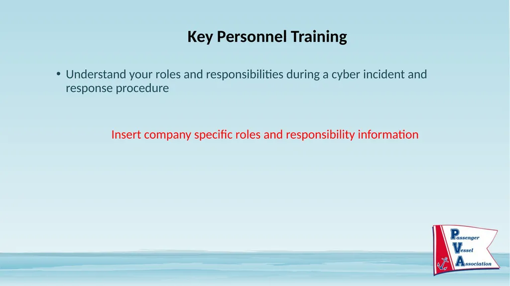 Passenger Vessel Association Cyber Security - slide 31 of 37