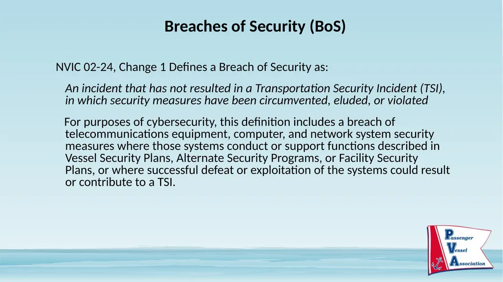 Passenger Vessel Association Cyber Security - slide 19 of 37