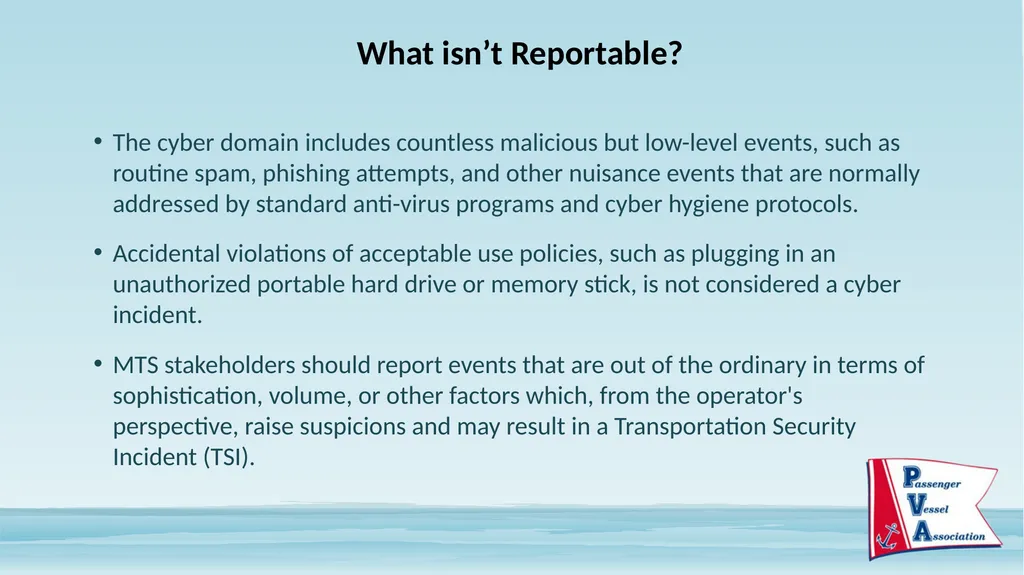 Passenger Vessel Association Cyber Security - slide 18 of 37