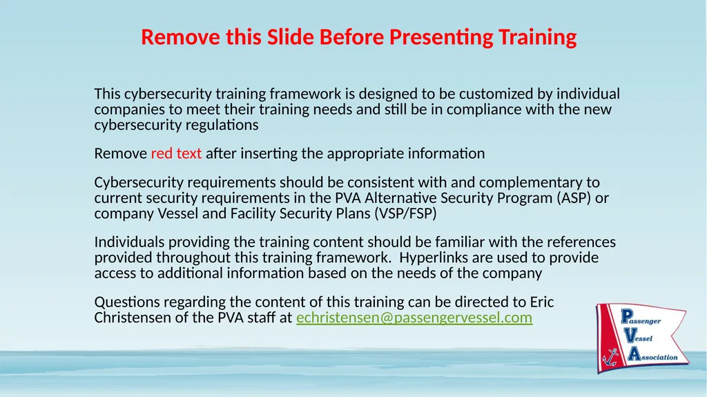 Passenger Vessel Association Cyber Security - slide 3 of 37