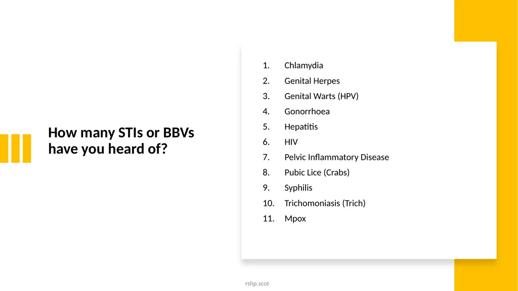 About Sexually Transmitted Infections (STIs) and - slide 5 of 40
