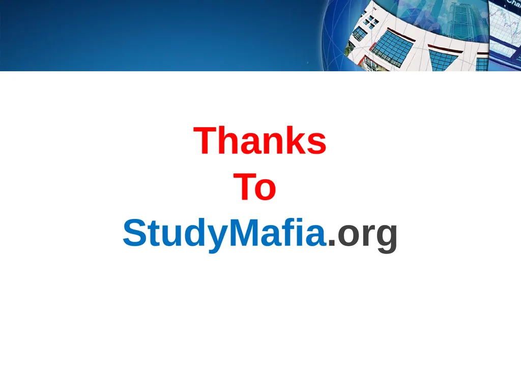 StudyMafia.Org Submitted To: Submitted By: - slide 18 of 18