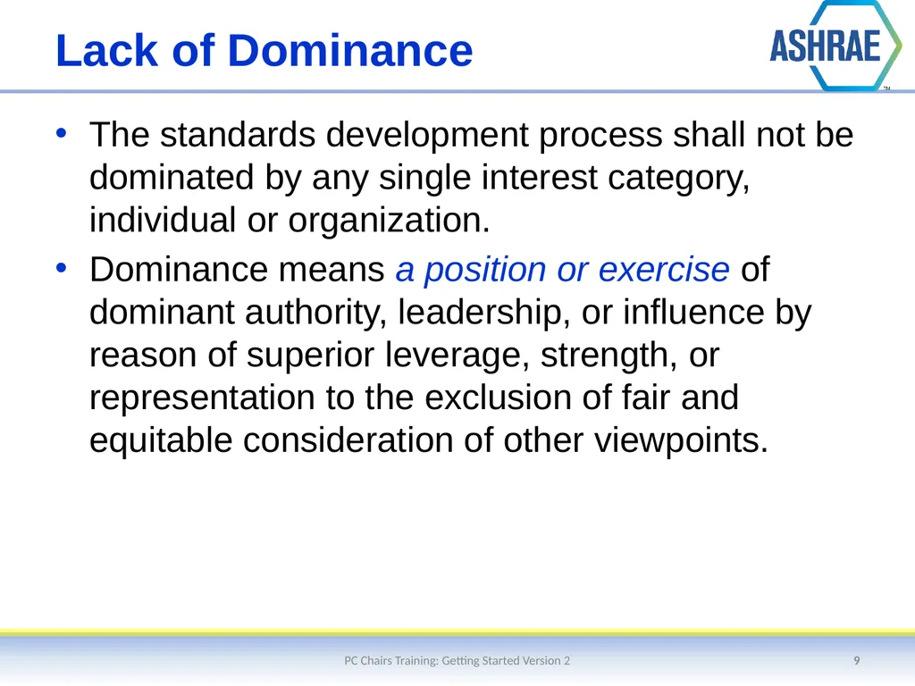 Getting Started – An Overview of the Standards - slide 9 of 44