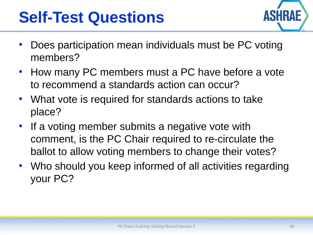 Getting Started – An Overview of the Standards - slide 43 of 44