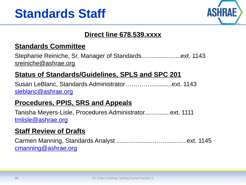 Getting Started – An Overview of the Standards - slide 39 of 44