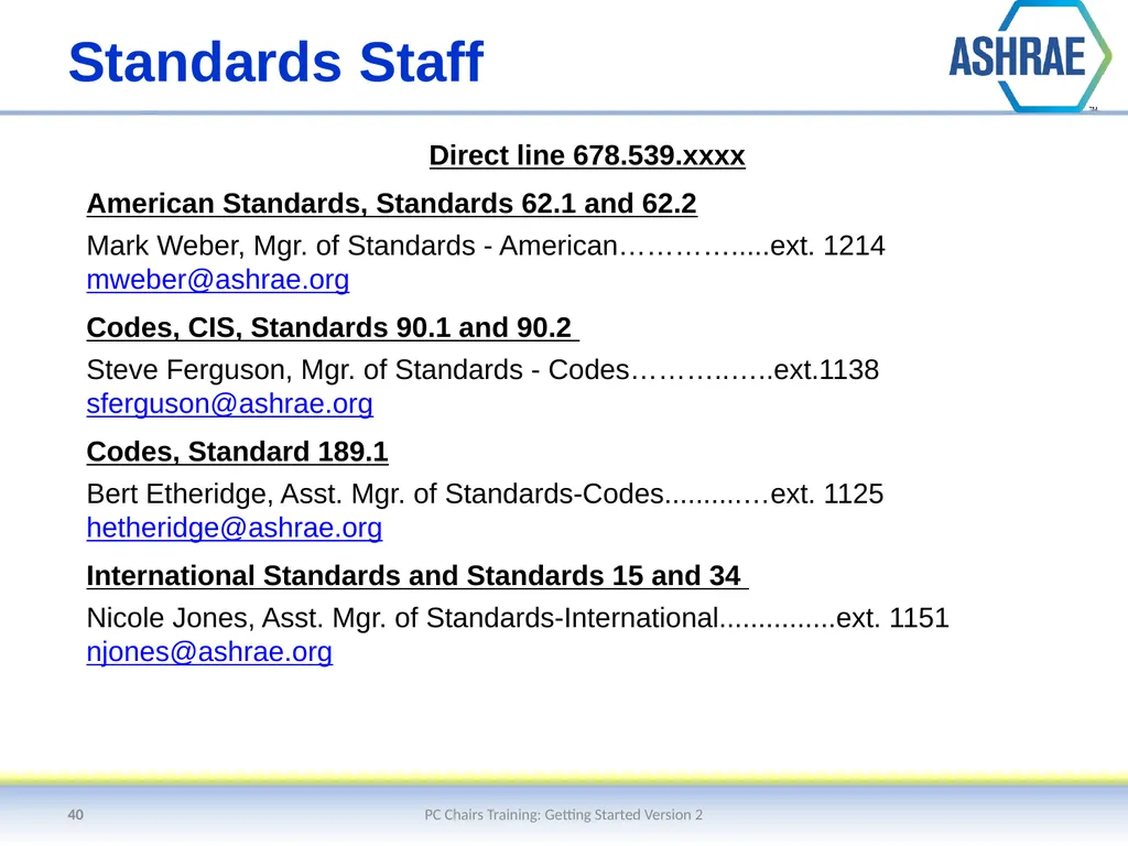 Getting Started – An Overview of the Standards - slide 40 of 44