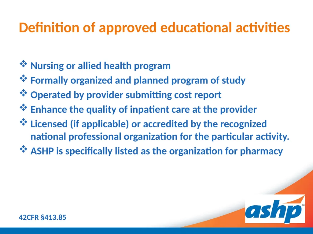 Optimizing GME Pass Through Reimbursement for - slide 11 of 27