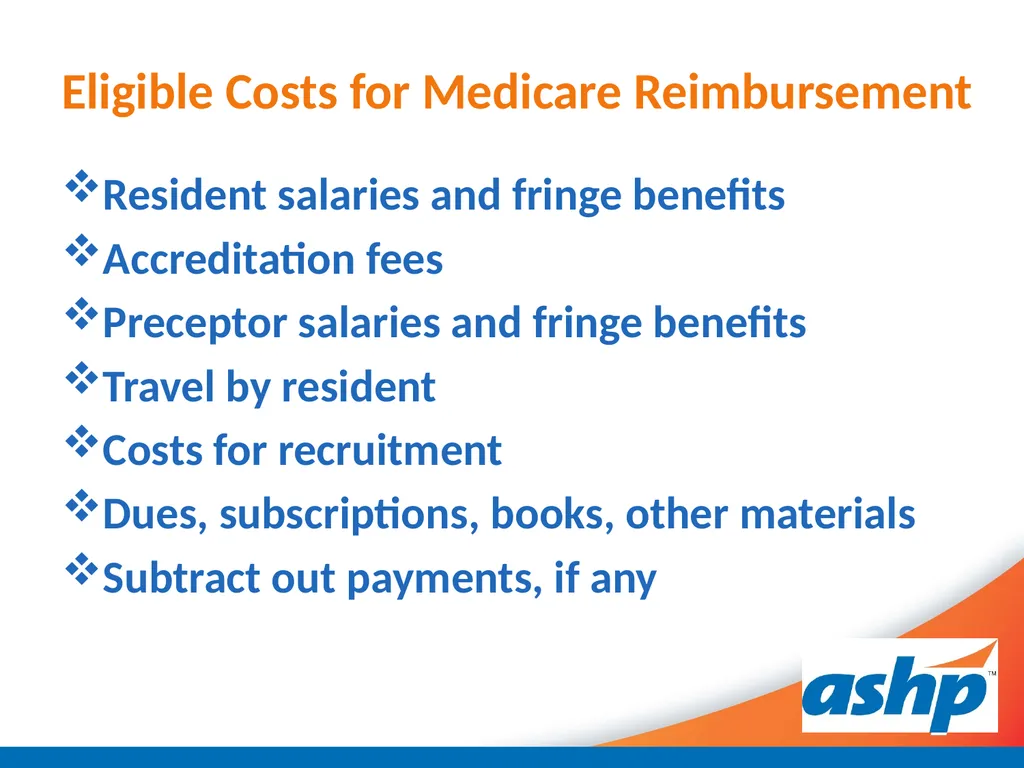 Optimizing GME Pass Through Reimbursement for - slide 14 of 27