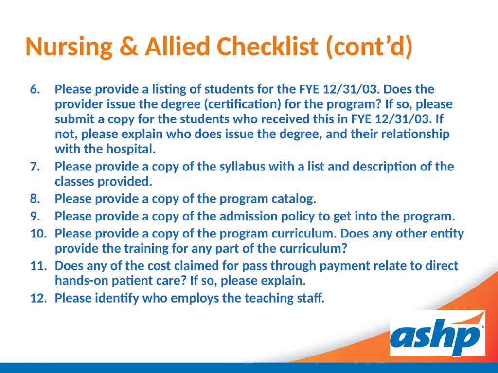 Optimizing GME Pass Through Reimbursement for - slide 26 of 27