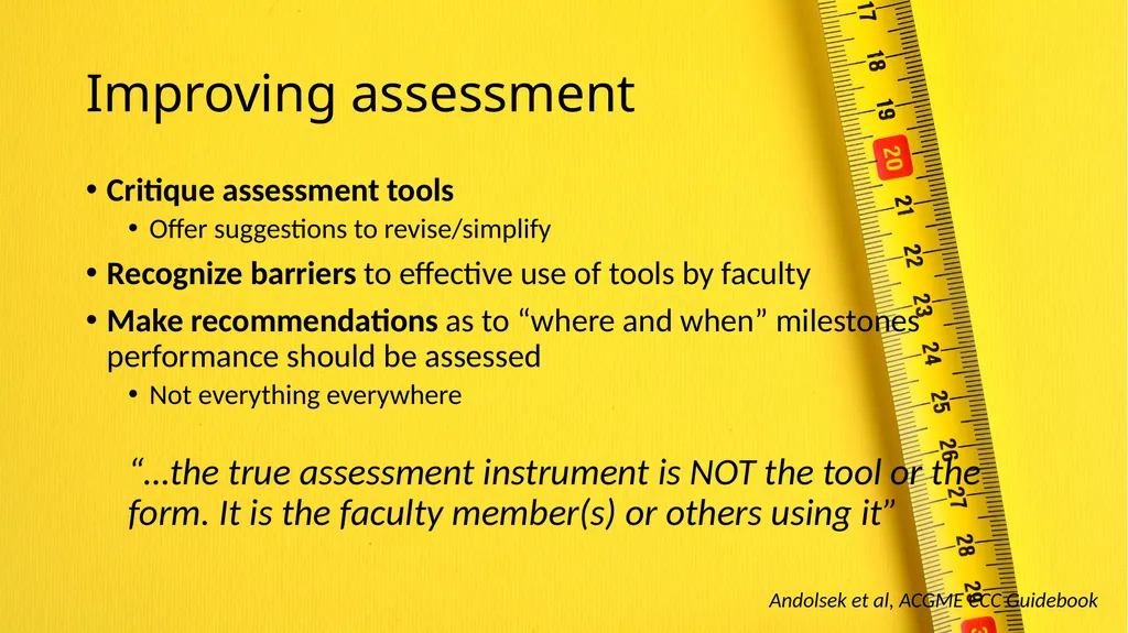 Clinical Competency Committees Best Practices - slide 10 of 31