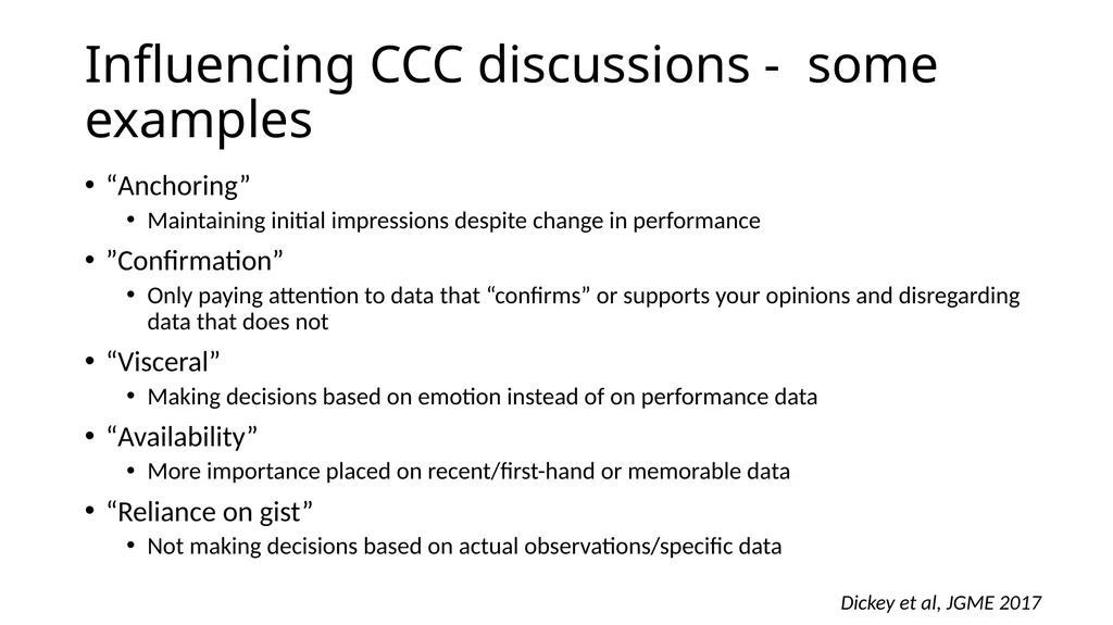 Clinical Competency Committees Best Practices - slide 18 of 31