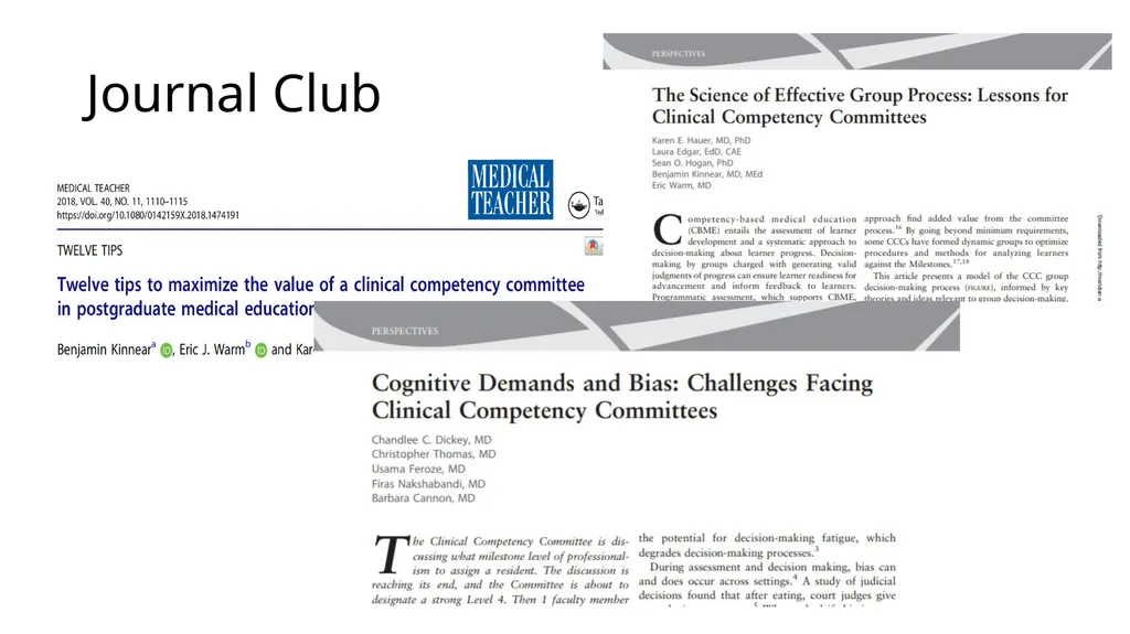Clinical Competency Committees Best Practices - slide 28 of 31