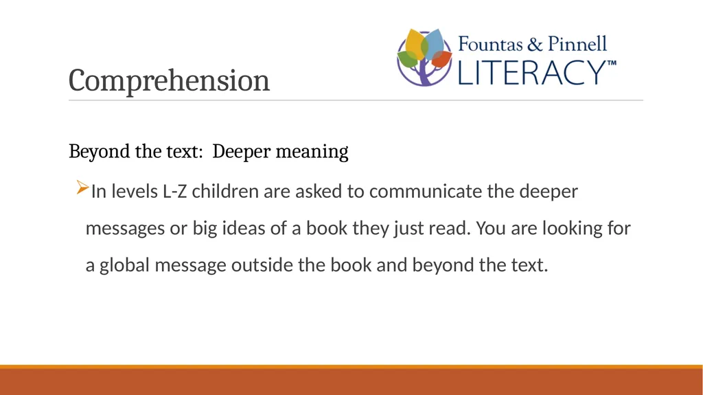 Fountas & Pinnell Benchmark Assessment - slide 7 of 8