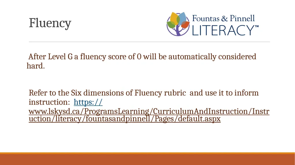 Fountas & Pinnell Benchmark Assessment - slide 4 of 8